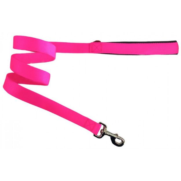 Εικόνα της Single Leash Neoprene Handle Hot Pink Medium  2x120cm