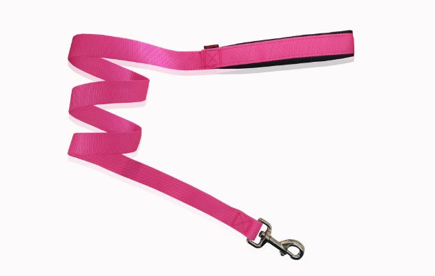 Εικόνα της Single Leash Neoprene Handle Pink Medium  2x120cm