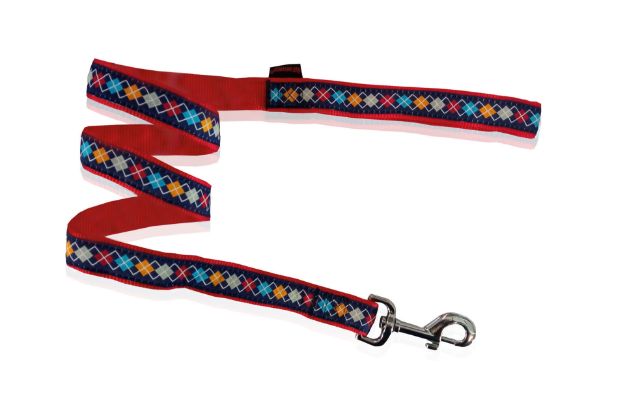 Εικόνα της Dog Leash Romb Line Blue Medium  2x120cm