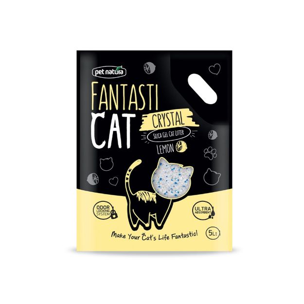 Εικόνα της Pet natura fantastic cat crystal lemon 5lt