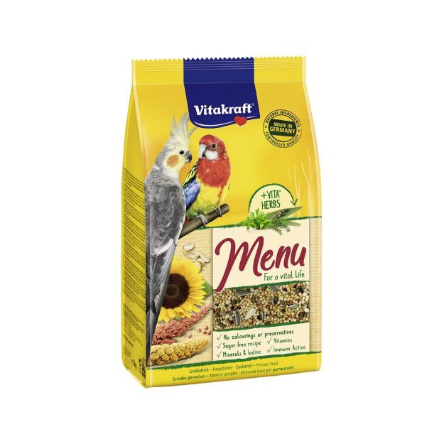 Εικόνα της Vitakraft menu για μεσαίους παπαγάλους 1kg