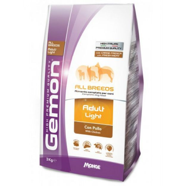 Εικόνα της Gemon dog adult light chicken 3kg