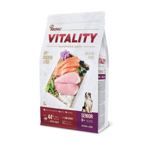 Εικόνα της Akinu vitality dog senior medium/large chicken and fish 3kg