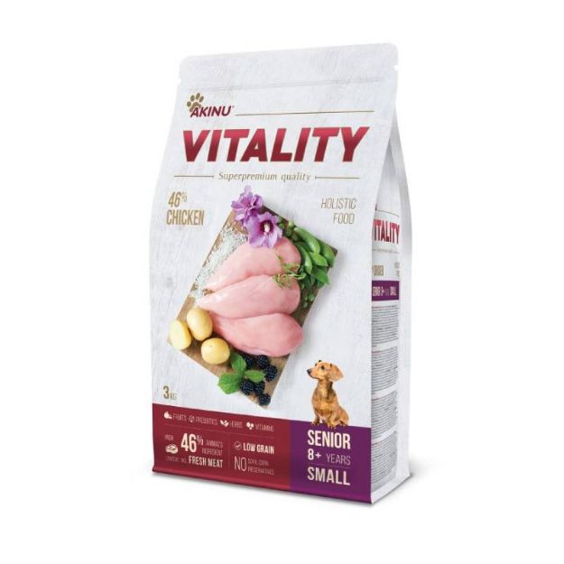 Εικόνα της Akinu VITALITY dog senior small chicken 3kg