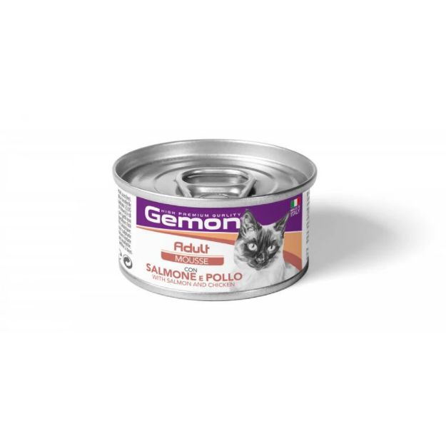 Εικόνα της Gemon Cat Mousse adult Σολομός και Κοτόπουλο 85γρ